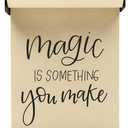 Rettel Roller Kraft Paper Roll Display - Wall Decor/Art Wall Mount - (1) Kraft Paper Roll Included (12 Inch, Black)