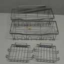 Premium Stainless Steel Shower Box Non-perforated bathroom shelves Shower rack Sticky shower box 5 Pack Stainless Steel Bathtub Organizer Bathroom storage and home dcor (Stainless steel (set of four))