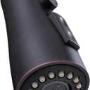 Angle Simple Faucet Head Replacement Thread Type G 1/2 or 13/16 Inch Male, Tested to NSF/ANSI/CAN 61 & 372 Kitchen Sink Sprayer, Stream Spray and Pause Mode, Oil Rubbed Bronze