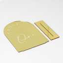Gold Mirror Arch Wedding Table Numbers 1-25 with Stands, 5x7 Inch Acrylic Arch Sign with Holder, Gold Mirror Arched Acrylic Table Numbers for Wedding Reception(1-25, 5"x7")