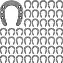 Gisafai 50 Pack 1.77 x 2 Inch Cast Iron Horseshoes for Crafts or Decorations mini Wall Decor Older Iron Horseshoes Western Theme Table Centerpieces Horseshoe for Good Lucky Party Favor