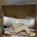 Zakkart SnugCloud Cat Window Perch with 4-Sided Bolster - Orthopedic Cat Hammock for Window Sill - Solid Hardwood & Metal Frame - Window Seat for Pets (Natural Color Wood w/White Bed, Medium) (Medium (22"x15"))