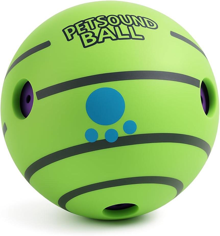 Dog Toy Ball, Interactive Dog Ball, Makes a gurgling Sound When Shaken, for Training and Herding, 4.33 inches (11 cm)