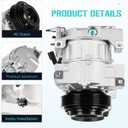 AC Compressor with Clutch Fits for Nissan 2.5L Altima and Sentra 2007 2008 2009 2010 2011 2012, CO 10886C, 1010886, 638784