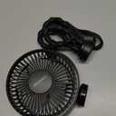 Gaiatop Mini Portable Stroller Fan, Battery Operated Small Clip on, Detachable 3 Speed Rechargeable, 360 Rotate Flexible Tripod Better Cooling for Car Seat Crib Treadmill Travel Black