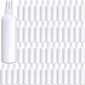 Eccliy 64 Pcs 8 oz Spray Bottles Fine Mist Cleaning Bottles Clear Empty Plastic Travel Sprayer Refillable Sprayer with Cap for Cleaning Solutions Oils Travel Perfumes(Snowy)