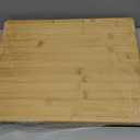 Bamboo Laptop Desk with Folding Legs Tilting Surface Workstation Table Adjustable Laptop Stand Bed Tray for tv Sofa Study Computer Ipad Book (Natural)