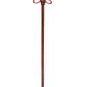 MUMTOP 26 Inch Height Glass Birdbath Birdfeeder with Metal Stake Garden Outdoor Red