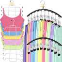 TomCare 4 Pack Space Saving Hangers2Pack Tank Top Hanger and 2Pack Leggings Organizers for Closet Pants Hangers with 20 Clips Bra Organizers with 16 Hooks Stainless Steel Hanging Closet Organizer