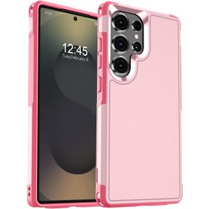 Designed for Samsung Galaxy S25 Ultra Case, [Military Drop Protection] [Dual Layer Structure Design] Heavy Duty Shockproof Non-Slip Phone Cover for Galaxy S25 Ultra, Light Pink