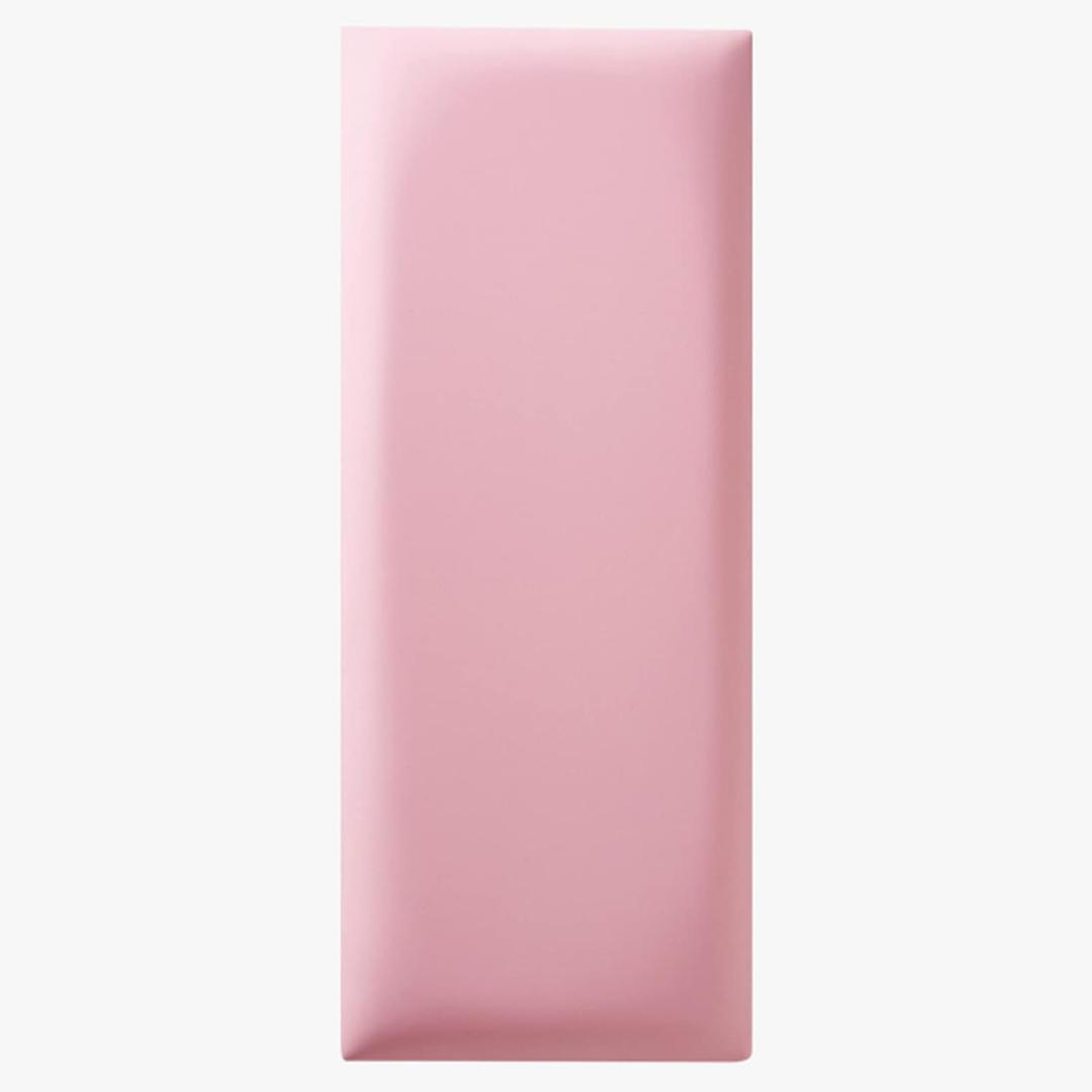3D Anti-Collision Wall Padding for Kids, 50x20x3cm Bedside Protective Wall Cushion, Self-Adhesive PU Waterproof Wall Sticker for Bedroom Living Room (Color : Pink, Size : 4PCS)