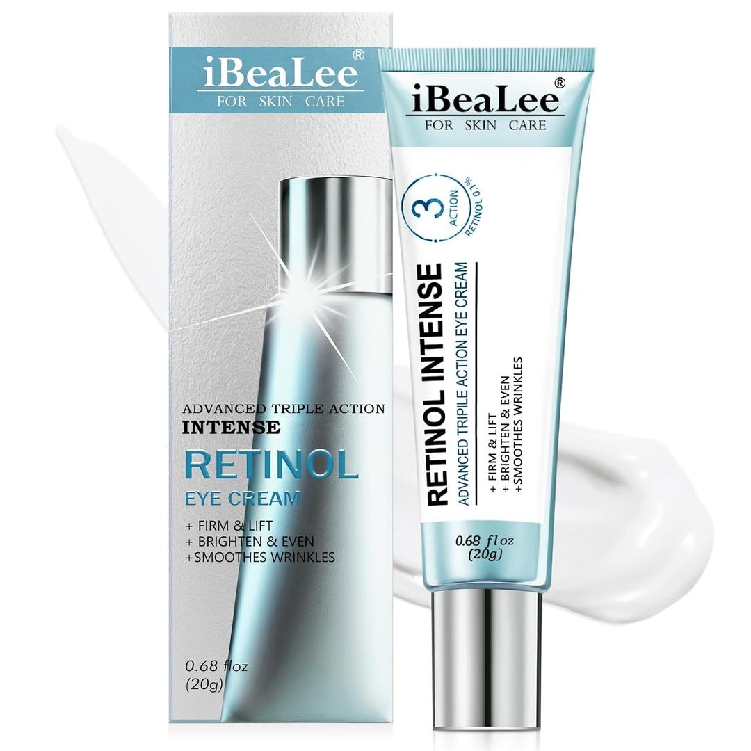 Temporary Tightener Eye Cream-Instantly Reduces Under- Bags, Dark Circles & Wrinkles, Anti-Aging with Retinol & Hyaluronic Acid, Under Eye Creams Suit unisex Firm Smooth firming Non-Greasy-5AAAAA