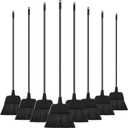 8 Pcs Outdoor Broom for Floor Cleaning 54 Inch Commercial Heavy Duty Broom Long Handle Kitchen Household Angle Brooms for Sweeper Sweeping Indoor Dust Hair Cleaner Corn Shop(Black)