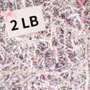 woric 2 LB Crinkle Cut Paper Shred Filler, Iridescent White Crinkle Paper Shred Baskets Filler Shredded Paper for Gift Box Filling Mother's Day Baby Shower Birthday Wedding