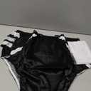Littleforbig Washable Reusable Waterproof Ruffled Lace Bow Pretty in Black Satin Over Adult Diaper Cover XXL