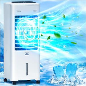 Windowless Portable Air Conditioners with Aroma Box, 4IN1 Swamp Cooler with 2Gal Tank, Ductless&Ventless Evaporative Air Cooler for Room Indoor Bedroom Home Office, 3 Modes&3 Speeds, 7H Timer, Remote
