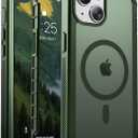 jaroco Magnetic for iPhone 14 Case, [Compatible with MagSafe][Military Grade Drop Protection][Heavy Duty Protection][Non-Slip][Shockproof] 2-Layer Durable Bumper Phone Case 6.1''-Army Green