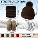 Suhine 20 Pcs Winter Warm Hats and Gloves Knitted Scarf Foldable Ear Muffs and Socks Warmer Set for Men Women Ski Outdoor (Classic Colors)