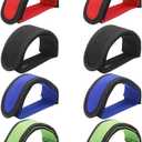 4 Pairs Bike Pedal Straps Kids Bicycle Feet Straps Adjustable Cycling Adhesive Pedal Toe Clip Belt for Fixed Gear Bike Red Green Black Blue