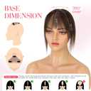 Hairro Clip In Bangs Human Hair Extensions For Women Wispy Air Bang Clip On Hair Toppers Remy 3D Cover Short Thin Topper Hairpieces 11 Inches 14.5g #02 Dark Brown
