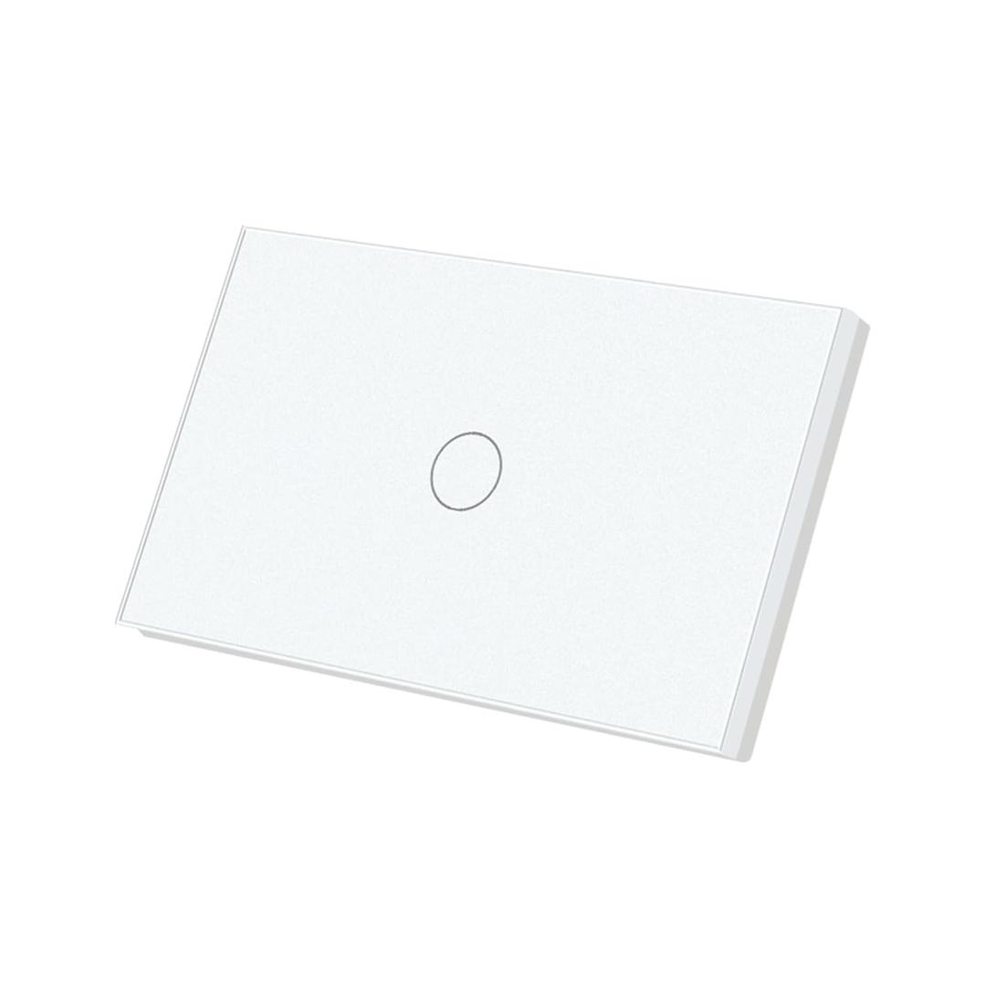 Smart Switch 3 Way Multi-Control Work with Tuya/Smart Life,2.4GHz FCC Certified,Need Neutral Wire No Hub Required Glass Panel Timer Schedule,Voice Control Alexa,Google Home White 1 Gang