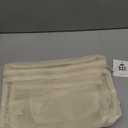 NOL Natural Organic Lifestyle 3-Pack Mesh Travel Toiletry Bags - Clear Zipper Travel Organizer, Airport Carry-On Compliant Reusable Cosmetic Makeup Bag for Women & Men (Cream)