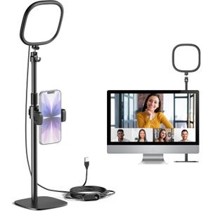 InnoGear Zoom Lighting for Computer, 50 Light Modes Video Conference Lighting with Phone Holder Cell Phone Selfie Lights Desk Webcam Ring Light with Stand for Camera Video Recording Podcast Streaming