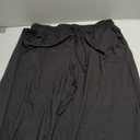 EVALESS Womens Wide Leg Pants Drawstring Elastic High Waisted Ruffle Hem Palazzo Pants with Pockets (Black, L)