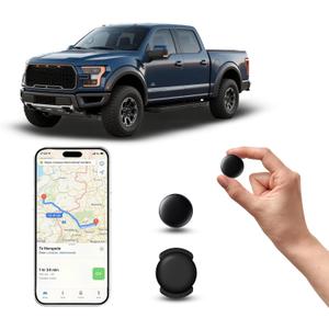Mini GPS Tracker for Vehicles Hidden Magnetic Car Tracker Device, Real-Time GPS Tracking for Kids, Car, Pets, No Monthly Fee, Works with Apple Find My, Vehicle Locator, No SIM Required (1PCS)