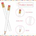 Outus 144 Pcs Mini Golf Pencils Bulk Half Pencils with Eraser #2 HB Pre Sharpened for Party Favors Office Supplies 4 Inch(White)