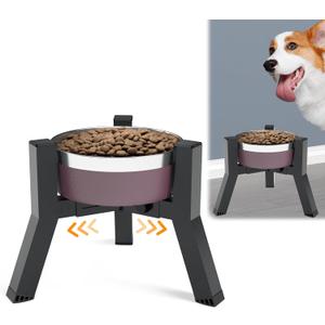 SHAINFUN Elevated Dog Bowls Adjustable Width Stand for 5.2-7.8" Wide Bowls, Food and Water Feeder for Medium Small Dogs, 7.8in Tall (Bowl Not Included)