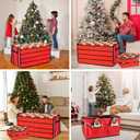 Christmas Ornament Storage Box, Organizer with 8 Removable Trays and Adjustable Dividers Holds 128 Pcs Decoration Balls, Dual Zipper for Christmas Ornament Storage (Red)