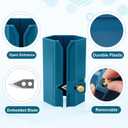 2 Pieces Wrapping Paper Cutter, New Upgrade Blade Gift Wrap Paper Cutter Tool Steel Sliding Replaceable Wrapping Paper Roll Cutter for Christmas Birthday Gift Wrapping Supplies (Blue)