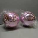 Zubebe 6 Pcs 8" Extra Large Outdoors Christmas Balls Ornaments Jumbo Oversized Christmas Tree Decorations Giant Hanging Xmas Plastic Balls Ornaments for Lawn Yard Decoration(Pink)