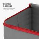 ZOBER Christmas Ornament Storage Box - Stores 64 3" Ornaments, With Dividers - Ornament Organizer Storage Box, Durable Christmas Containers Holder, Dual Zipper - Gray