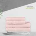 HOMELOVER 4 Piece Towel Set - 100% Organic Cotton 2 Bath Towels & 2 Hand Towels - 500 GSM, Hotel Quality, Soft, Highly Absorbent & Quick Drying Wash Towels for Kitchen & Bathroom (Seashell Pink)