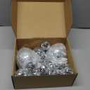 54 Pcs Mini Silver Disco Balls - Hanging Mirror Ornaments for Party, Wedding, Christmas Supplies (1.2 Inch, 2 Inch, 3.2 Inch, 4 Inch)