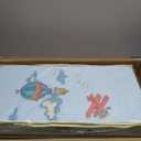 Nuby Reversible Baby Floor Mat - Foldable and Lightweight Foam Infant Play Mat - 77" x 58" - Easy Storage and Travel - Hot Air Balloons/Stripes