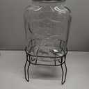 2 Gallon Glass Drink Dispensers for Parties, Beverage Dispenser with Stand, Fruit Infuser and Stainless Steel Spigot 100% Leakproof, Beverage Dispenser for Lemonade Sun Tea