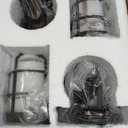 Emliviar Farmhouse Outdoor Wall Sconces, 2 Pack Vintage Exterior Light Fixtures with Nautical Metal Cage and Tempered Glass, Oil Rubbed Bronze Finish, GE255B-2PK ORB
