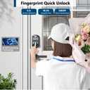 TEEHO TE002 Fingerprint Door Lock - Keyless Entry Electronic Keypad Deadbolt with 2 Backup Keys - Auto Lock - Easy Installation - Smart Locks for Front Door - Matte Black