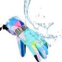 Ski Gloves for Men Women Kids - Waterproof Thermal Winter Snow Gloves, Touchscreen Compatible for Skiing, Snowboarding, Cold Weather, Parent-Child Outdoor Activities