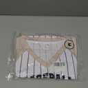 Baseball Mom Shirts for Women - Oversized V Neck Baseball Jersey Shirt Stripe Graphic Print Casual Tops Tees (Beige, M)