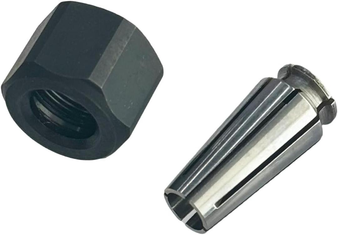 #14-46-0166 1/4" Collet and Nut Assembly Kit 2485-20 & 2486-20 Die Grinders #48-68-0031 48-66-0974 1/4 Inch Collet Nut and Collet Quality Durable New Replacement Parts
