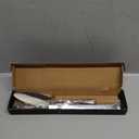 2 Piece Wedding Cake Server Set,18/10 Stainless Steel Dessert Set Pie Server Cake Cutter Knife for Birthday,Anniversary,Holiday,Baby Shower,Party (Versailles, Stainless steel-V)