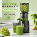 Juicer Machines, 150W Cold Press Juicer with Wide Chute, Slow Masticating Juicers, High Juice Yield for Leafy Greens, Fruits & Vegetables, Easy to Clean