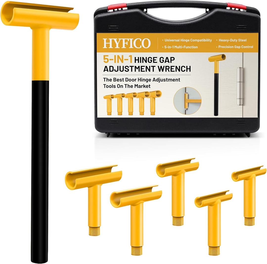Upgraded Hinge Gap Adjusting Wrench for Residential and Commercial, Door Hinge Adjustment Tool for Door Quick and Efficient Solutions, User-Friendly Adjustments Tools (Yellow)