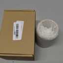 Natural Beige Marble Travertine Toothbrush Holder Makeup Brush Holder Bathroom Countertop Organizer (Rice White Travertine)