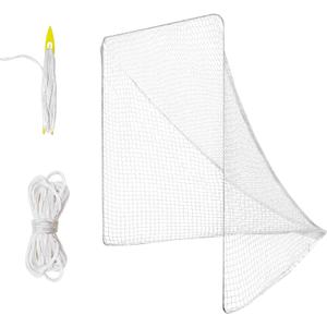 2 Pcs 4mm Heavy Duty 6'X6'X7' Lacrosse Replacement Net with 2X Installation Tool and 4x49ft Goal Net Lacing Rope for Lacrosse Practice or Competition