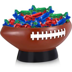 1 Pcs Football Snack Bowls Reusable Resin Party Bowl for Tailgate Dinner Sports Event Football Game Birthday Party Decorations